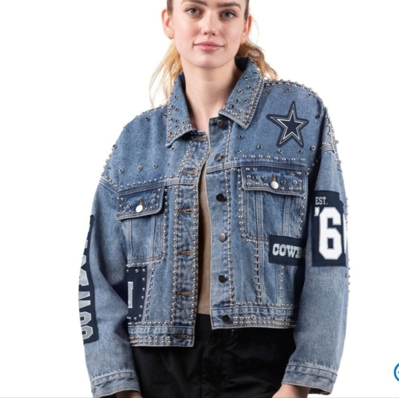 NFL Jackets & Blazers - NWT-Officially Licensed NFL Dallas Cowboys G34Her Game Ball Denim Jacket